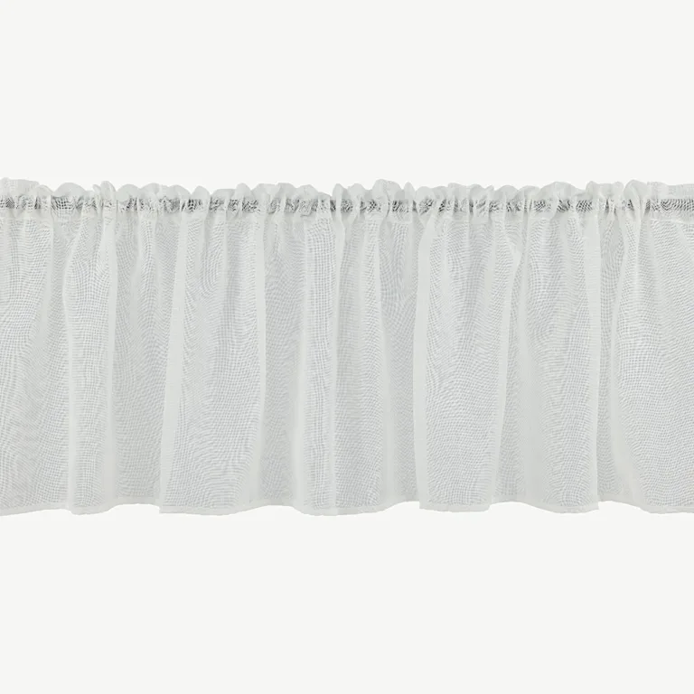 Valge polüestrist poolkardin Kaya, 55 × 250 cm - 15922-601