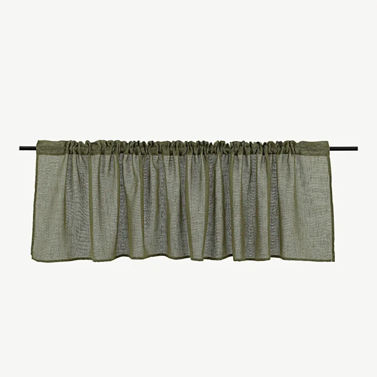 Sammalroheline õhuline Kaya sari kardin, 250 × 55 cm, polüester - 15922-604