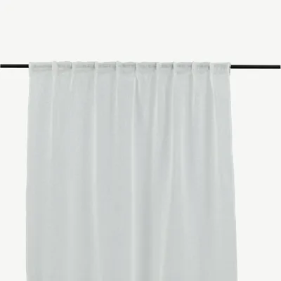 Valge polüesterkardin Kaya multibänd-kinnitusega (140 × 240 cm, 2 tk) - 15923-601