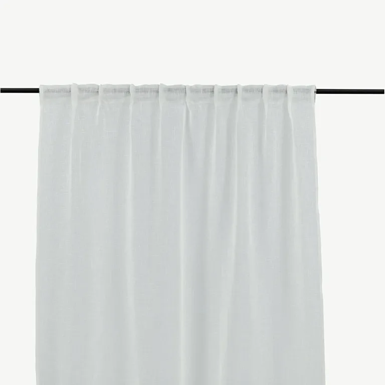 Valge polüesterkardin Kaya multibänd-kinnitusega (140 × 240 cm, 2 tk) - 15923-601