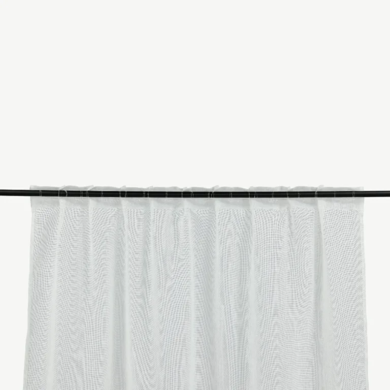 Valge polüesterkardin Kaya multibänd-kinnitusega (140 × 240 cm, 2 tk) - 15923-601