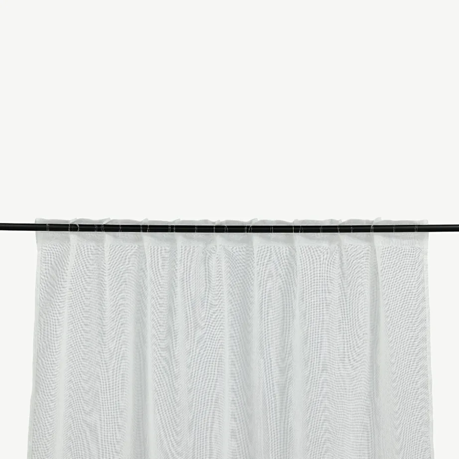 Valge polüesterkardin Kaya multibänd-kinnitusega (140 × 240 cm, 2 tk), 15923-601 – 4