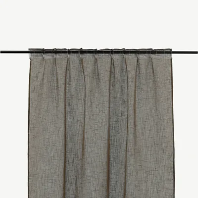 Pruun multi-band kinnitusega polüesterkardin Kaya, 140 × 240 cm, 2 tk komplektis - 15923-603