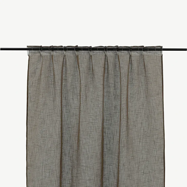 Pruun multi-band kinnitusega polüesterkardin Kaya, 140 × 240 cm, 2 tk komplektis - 15923-603