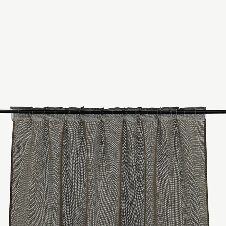 Pruun multi-band kinnitusega polüesterkardin Kaya, 140 × 240 cm, 2 tk komplektis - 15923-603