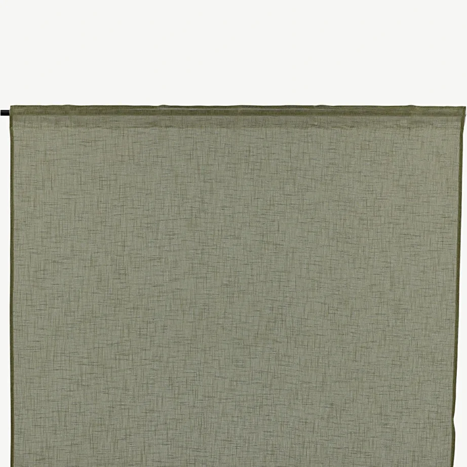 Sammalroheline õhuke polüesterkardin Kaya multiribaga, 140 × 240 cm, 15923-604 – 2