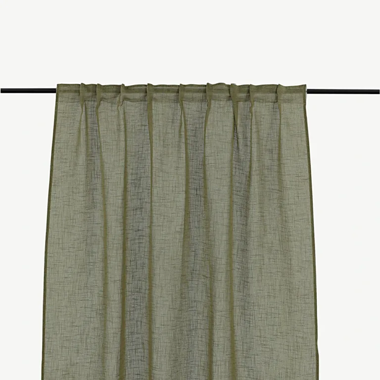 Sammalroheline õhuke polüesterkardin Kaya multiribaga, 140 × 240 cm - 15923-604
