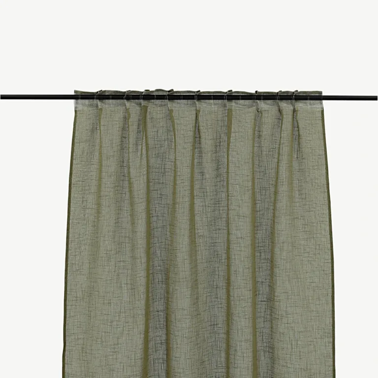 Sammalroheline õhuke polüesterkardin Kaya multiribaga, 140 × 240 cm - 15923-604
