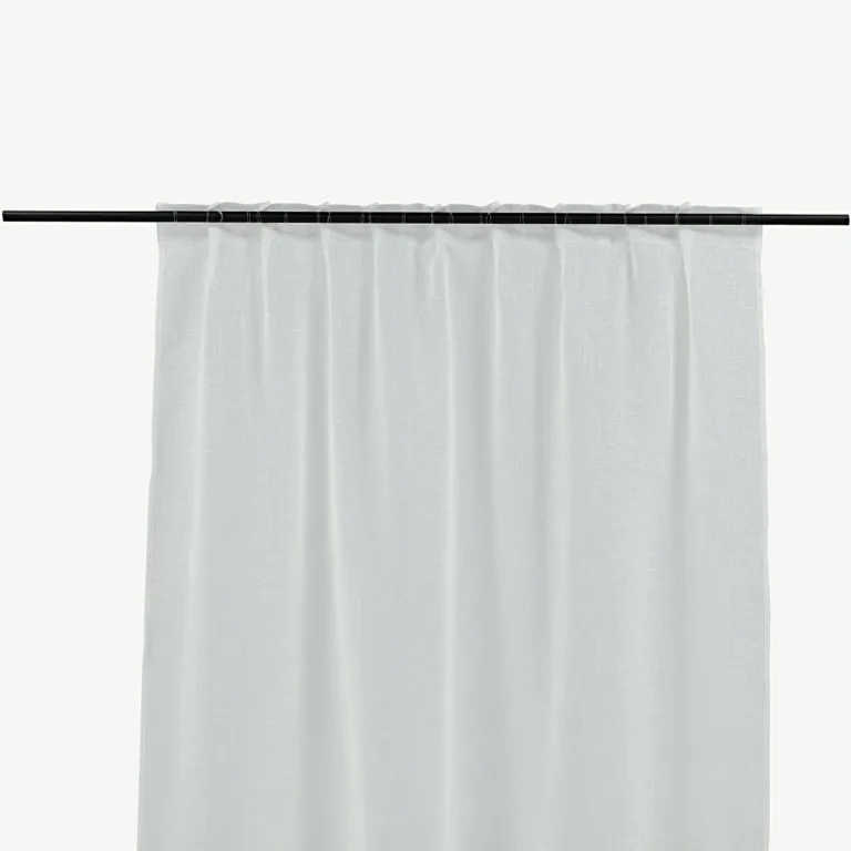 Valge poolläbipaistev polüesterkardin Kaya, multiband (140 × 290 cm, 2 tk) - 15924-601