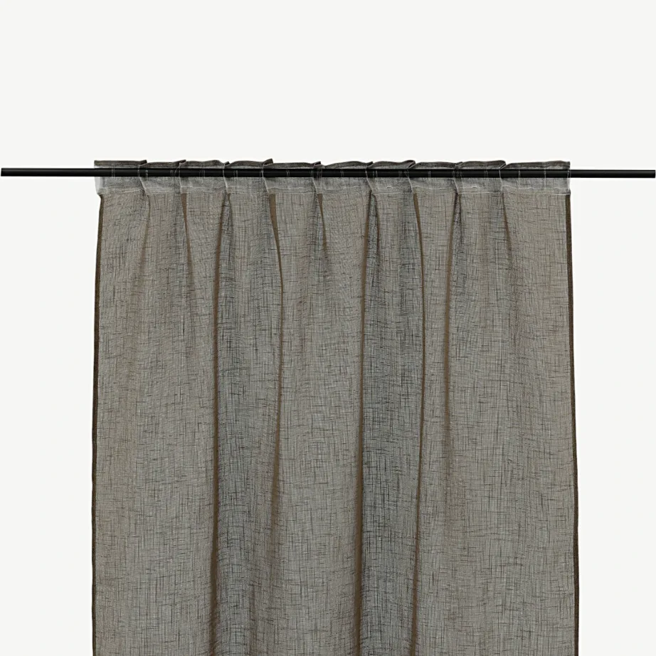 Mitme riputusvõimalusega pruunid polüesterkardinad Kaya (140×290 cm, 2 tk), 15924-603