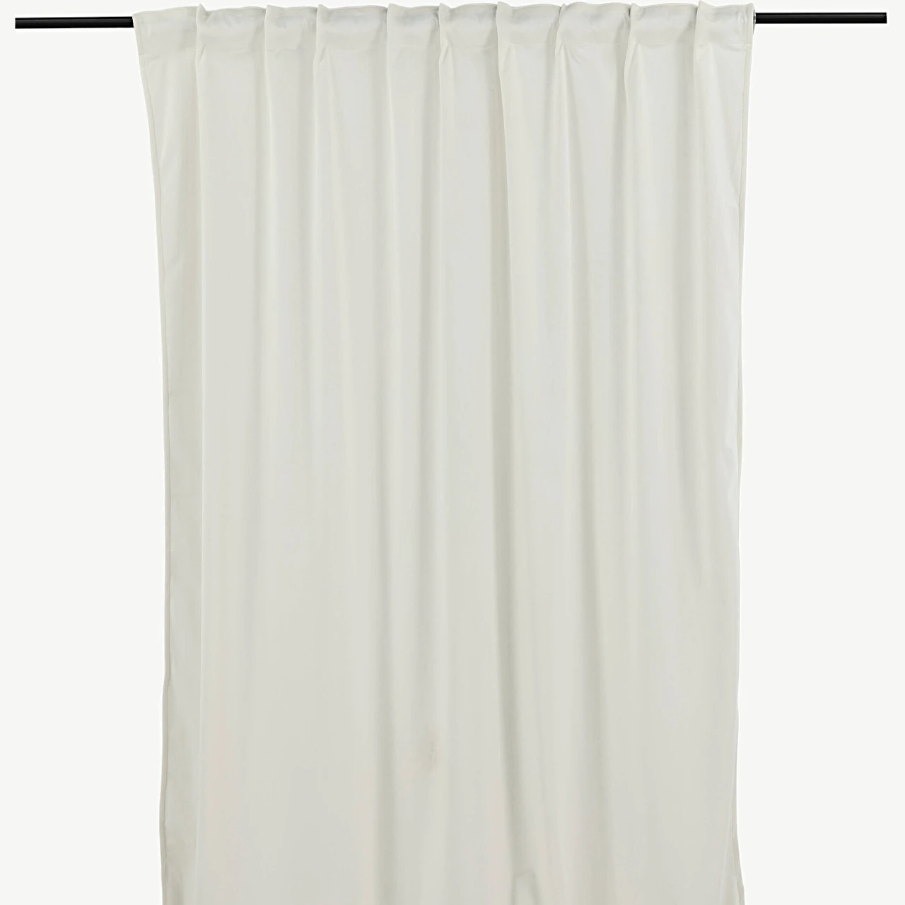 Valged läikivad polüesterkardinad Mary, 135 × 250 cm, 2 tk komplektis - 15925-701