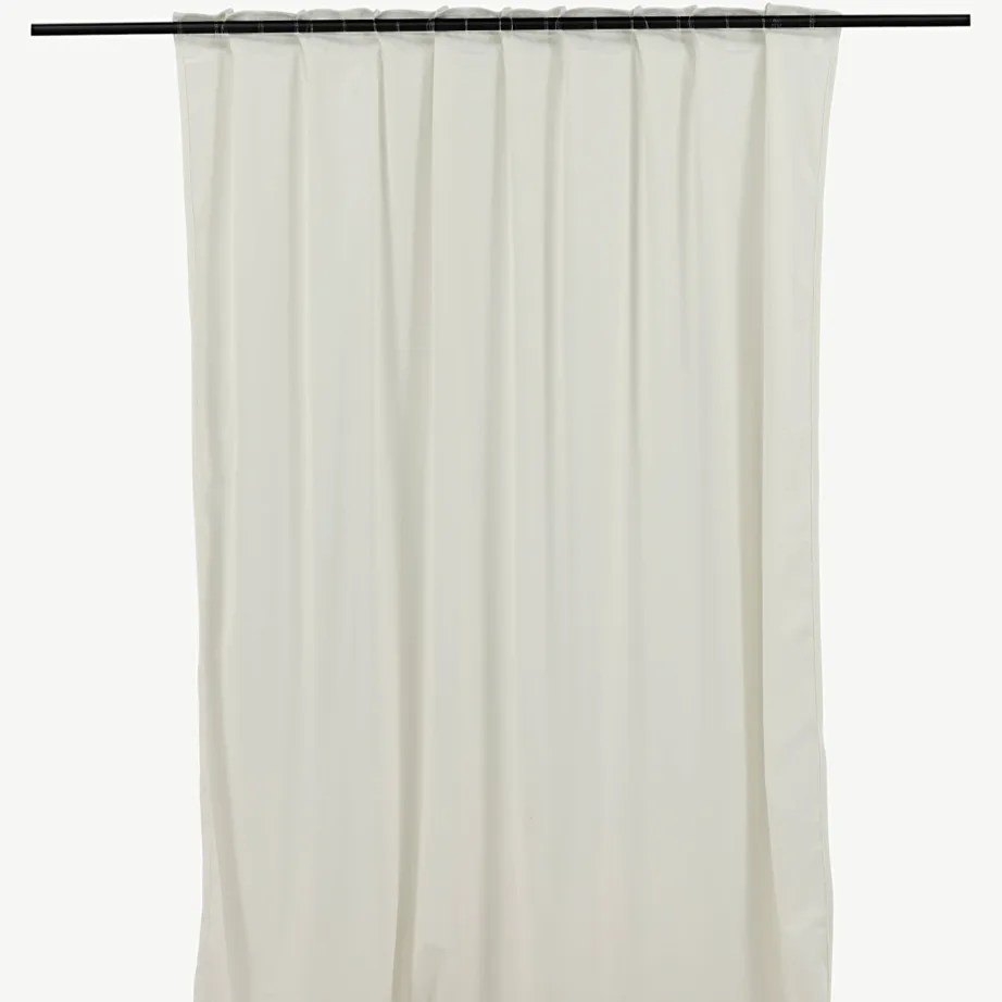Valged läikivad polüesterkardinad Mary, 135 × 250 cm, 2 tk komplektis, 15925-701