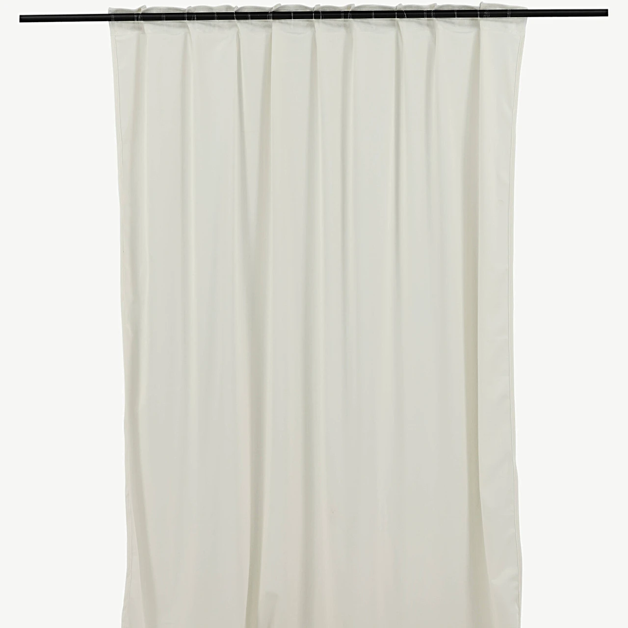 Valged läikivad polüesterkardinad Mary, 135 × 250 cm, 2 tk komplektis - 15925-701