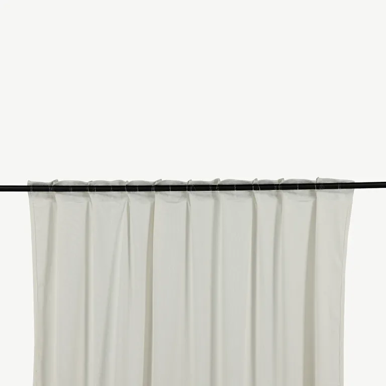 Valged läikivad polüesterkardinad Mary, 135 × 250 cm, 2 tk komplektis - 15925-701