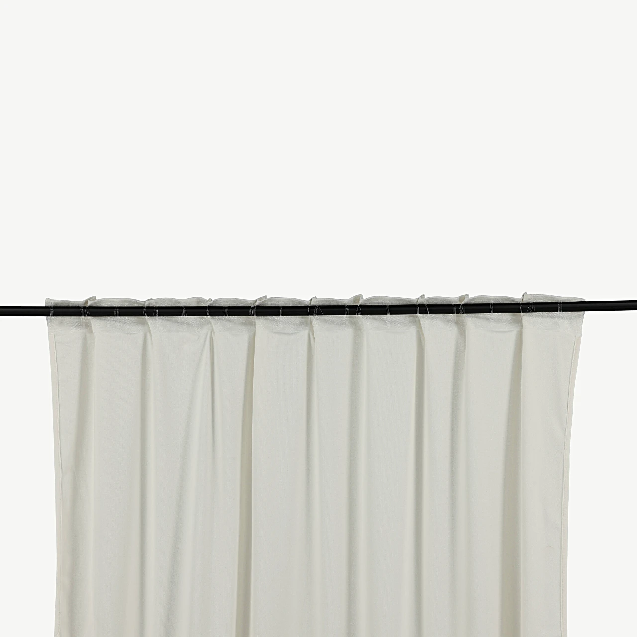 Valged läikivad polüesterkardinad Mary, 135 × 250 cm, 2 tk komplektis - 15925-701