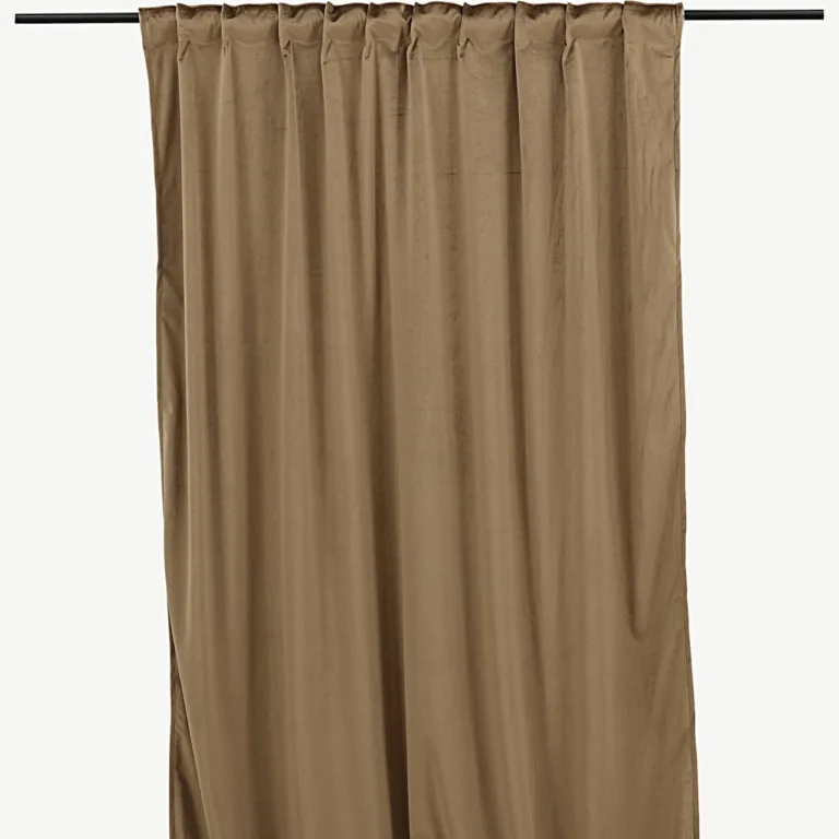 Liivakarva sametist kardinad Mary (2 tk, 135x250 cm, polüester) - 15925-703