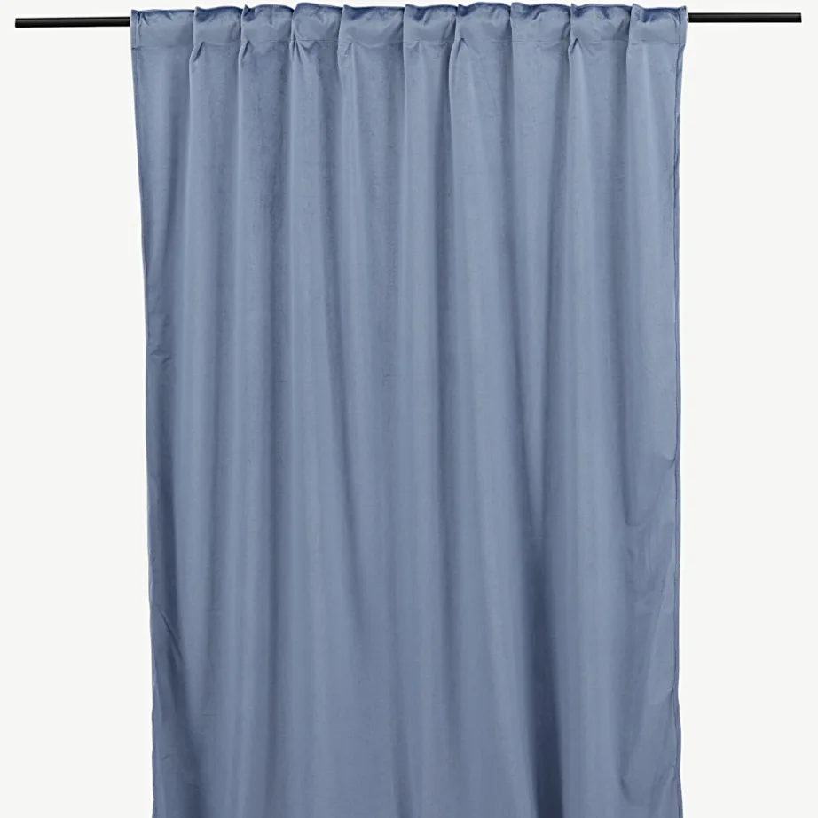 Sinised sametpinnaga kardinad Mary, 135×250 cm, polüester, 15925-707 – 3