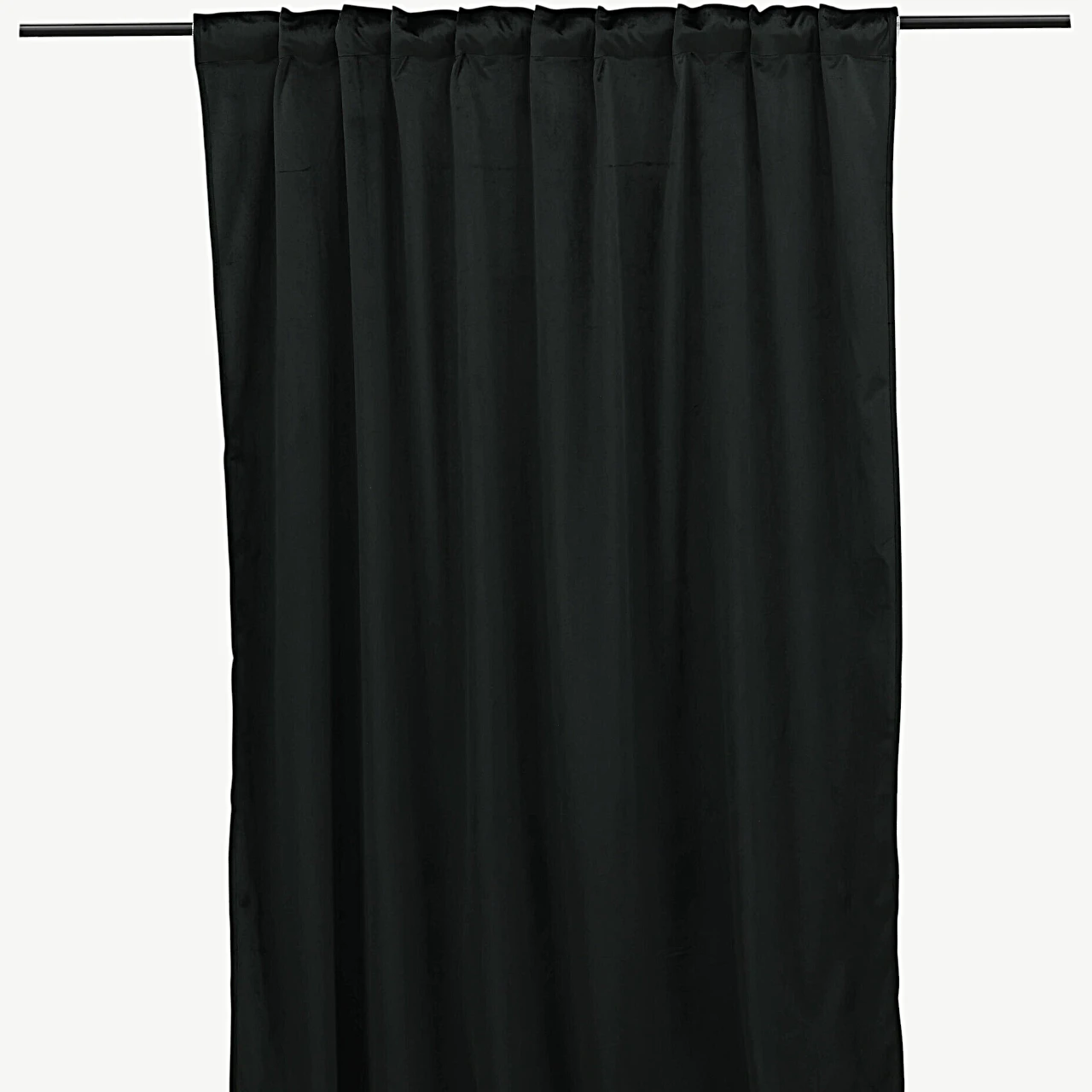 Must läikiva pinnaga polüesterkardinad Mary, 135 × 250 cm – 2 tk komplektis - 15925-708