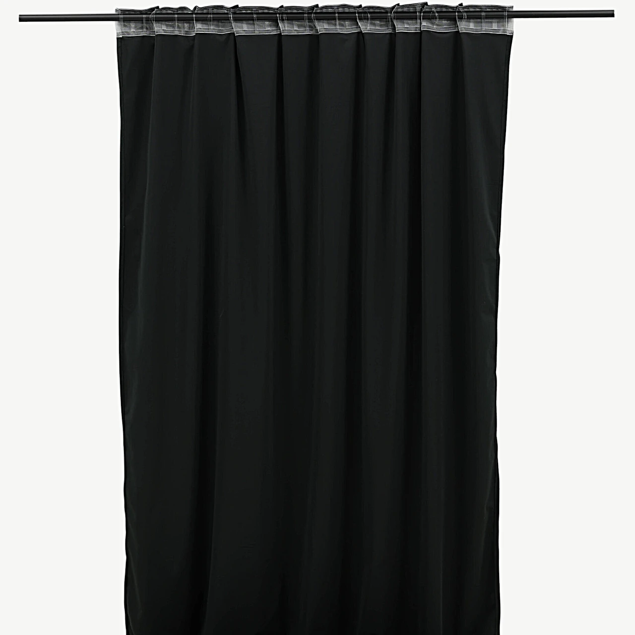 Must läikiva pinnaga polüesterkardinad Mary, 135 × 250 cm – 2 tk komplektis - 15925-708