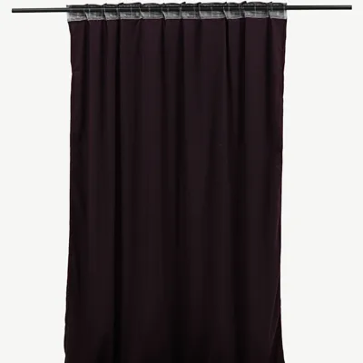 Läikivad lillad dekoratiivkardinad Mary (polüester, 135 × 250 cm, 2 tk) - 15925-709