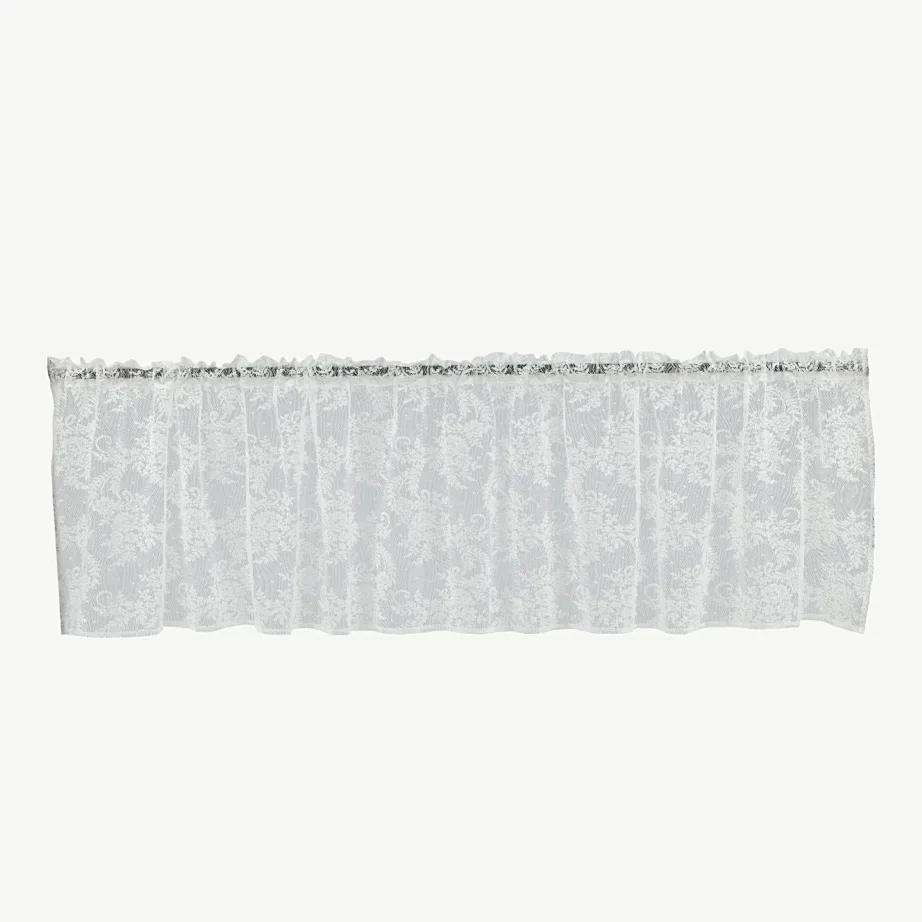 Valge pitskardin Daisy (polüestrist, 250 × 55 cm), 15926-801