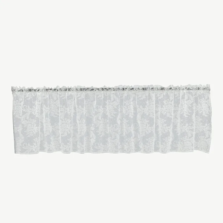 Valge pitskardin Daisy (polüestrist, 250 × 55 cm) - 15926-801