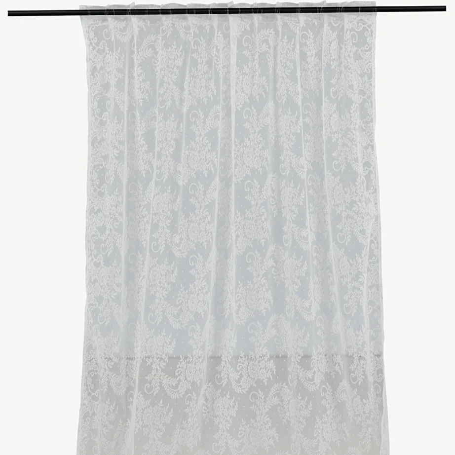 Valged pitskardinad Daisy multifunktsionaalse paelaga (140 × 290 cm, 2 tk), 15927-801 – 3