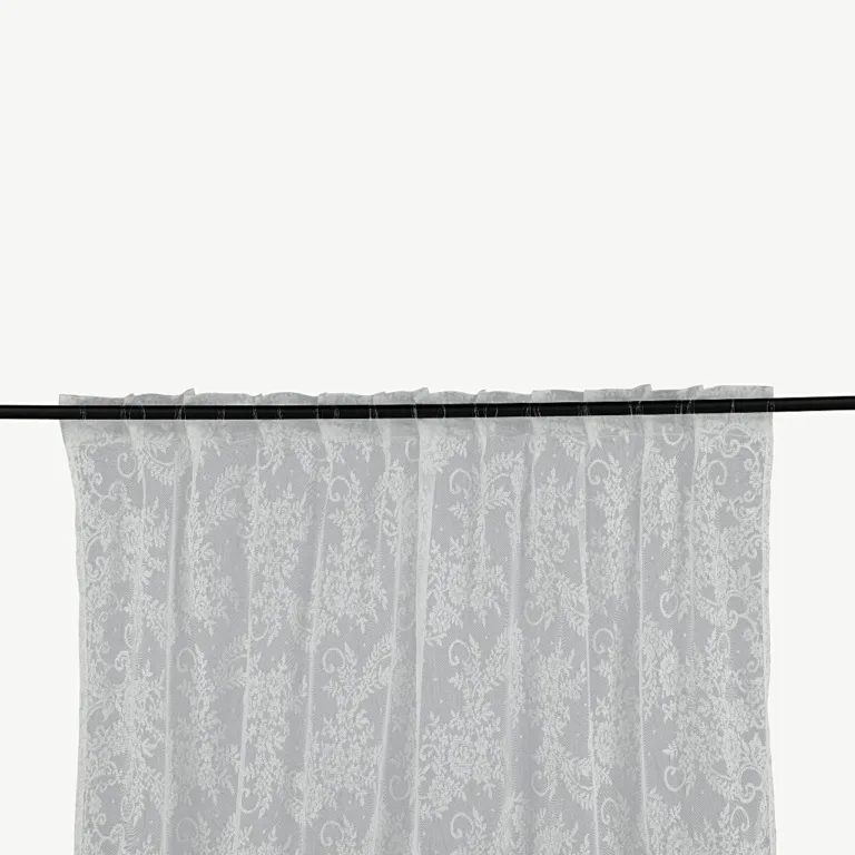 Valged pitskardinad Daisy multifunktsionaalse paelaga (140 × 290 cm, 2 tk) - 15927-801