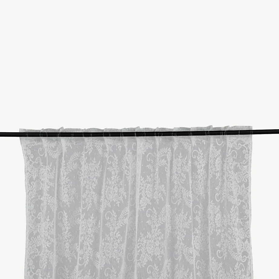 Valged pitskangast kardinad Daisy, multifunktsionaalne pael, 140 × 240 cm (2 tk), 15928-801 – 4