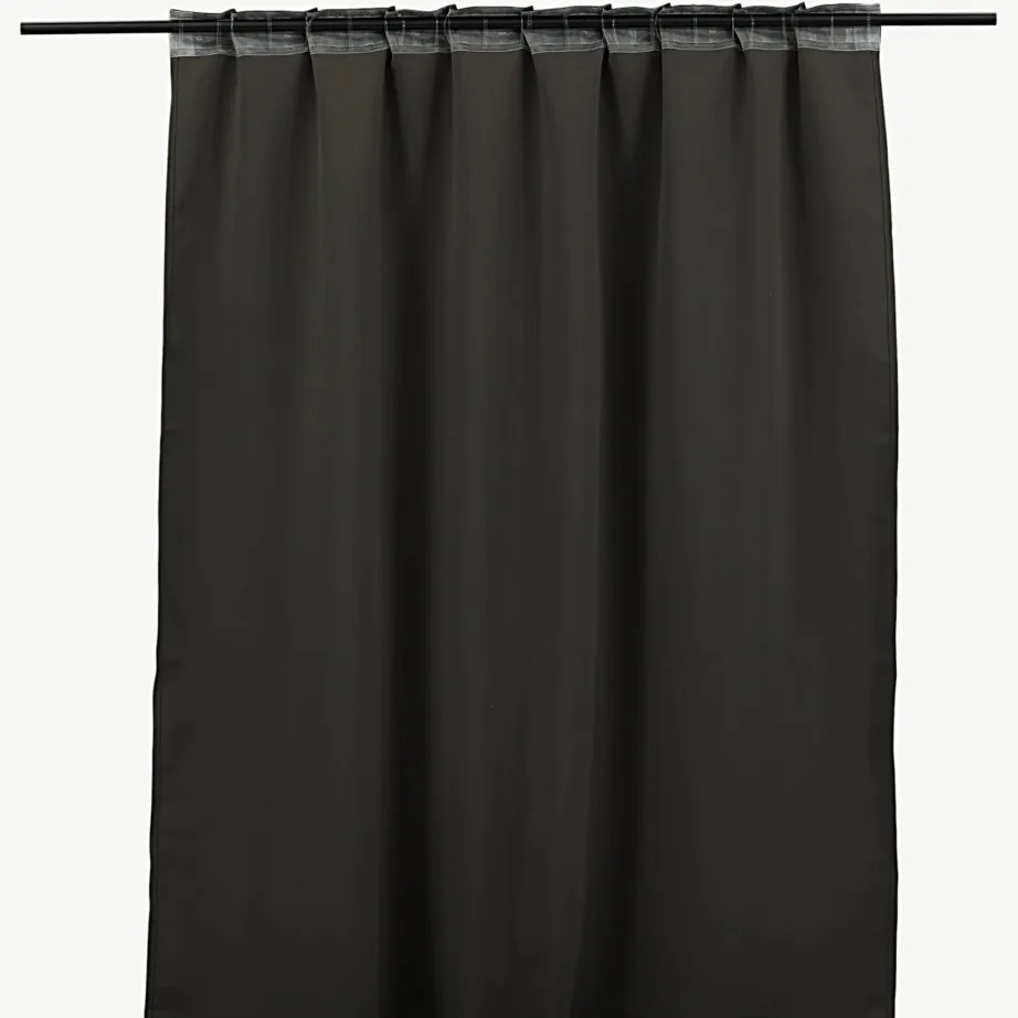 Tumehall polüesterkardin Evelynile (135 × 290 cm, mitmeotstarbeline teip), 15930-909