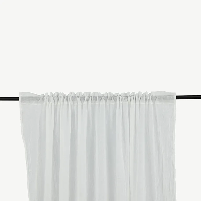 Valge poolläbipaistev polüesterkardin Elena, 135 × 240 cm - 15931-501