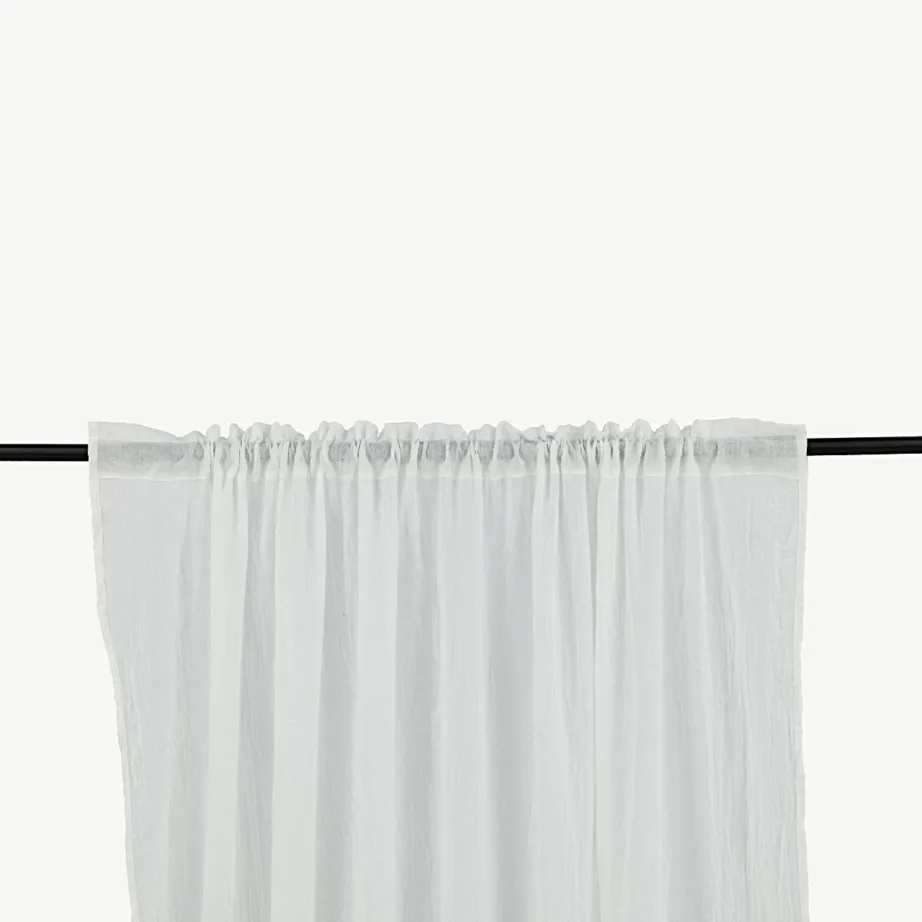 Valge poolläbipaistev polüesterkardin Elena, 135 × 240 cm, 15931-501 – 3