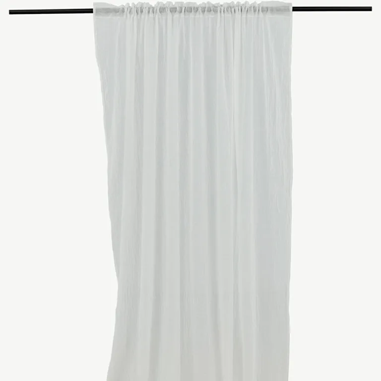 Valge poolläbipaistev polüesterkardin Elena, 135 × 240 cm - 15931-501