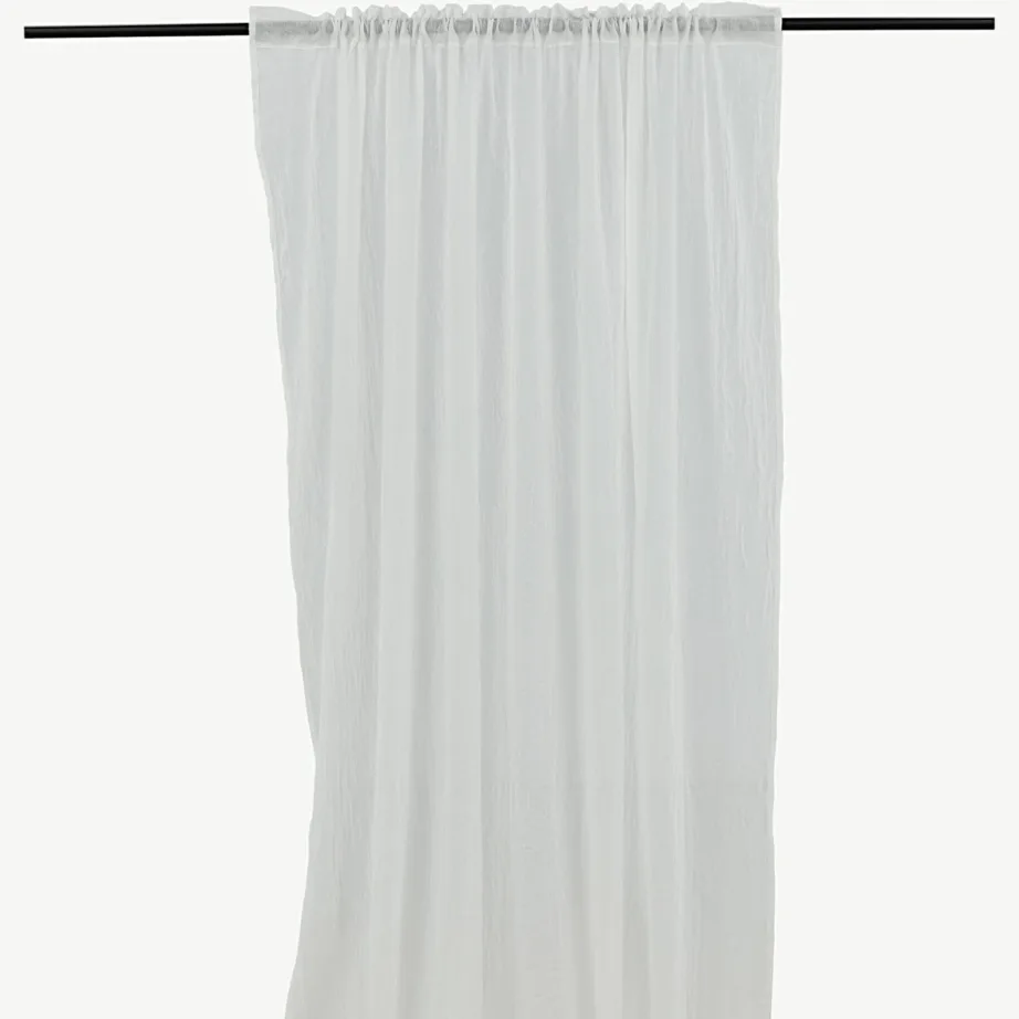 Valge poolläbipaistev polüesterkardin Elena, 135 × 240 cm, 15931-501