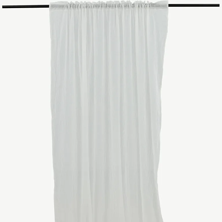 Valge poolläbipaistev polüesterkardin Elena, 135 × 240 cm - 15931-501