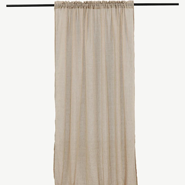 Beež poolläbipaistev kardin Elena, 135×240 cm, polüester - 15931-502