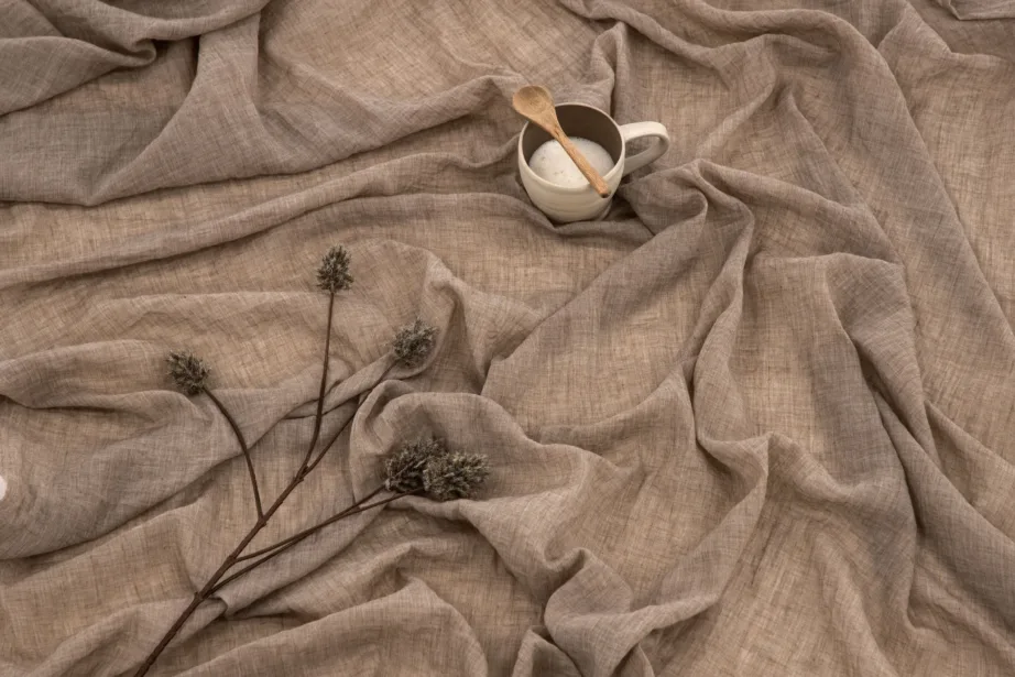 Beež poolläbipaistev polüesterkardin Elena, 135 × 240 cm, 15931-503 – 7