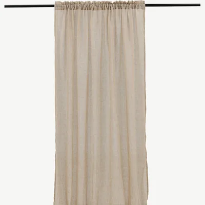 Õhulised beežid kardinad Elena, varjatud aasad, 135x290 cm, 2 tk komplektis - 15932-502