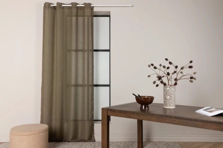 Pruun öösidega kardin Kaya, polüester, 140 × 240 cm (2 tk) - 15933-603