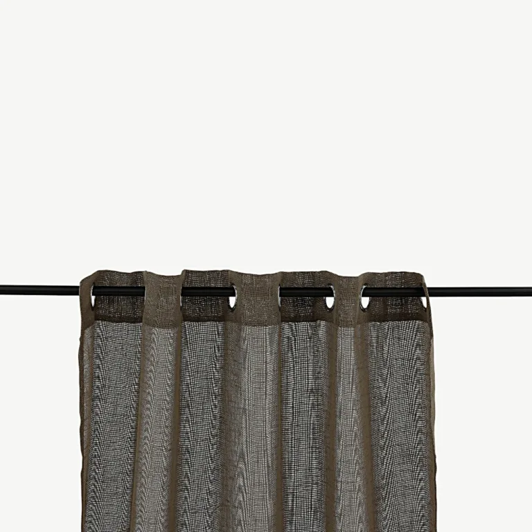 Kaya pruunid silmustega polüesterkardinad (140 × 290 cm, 2 tk) - 15934-603