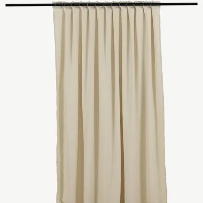 Beež polüester-manchesterkardin Elma, 140 × 240 cm, 2 tk - 15935-502