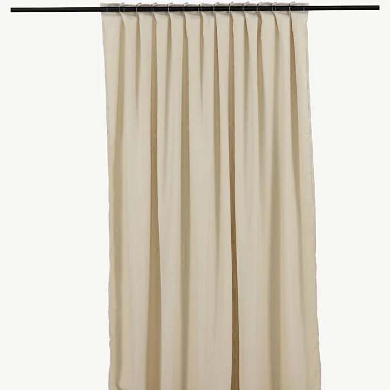 Beež polüester-manchesterkardin Elma, 140 × 240 cm, 2 tk - 15935-502