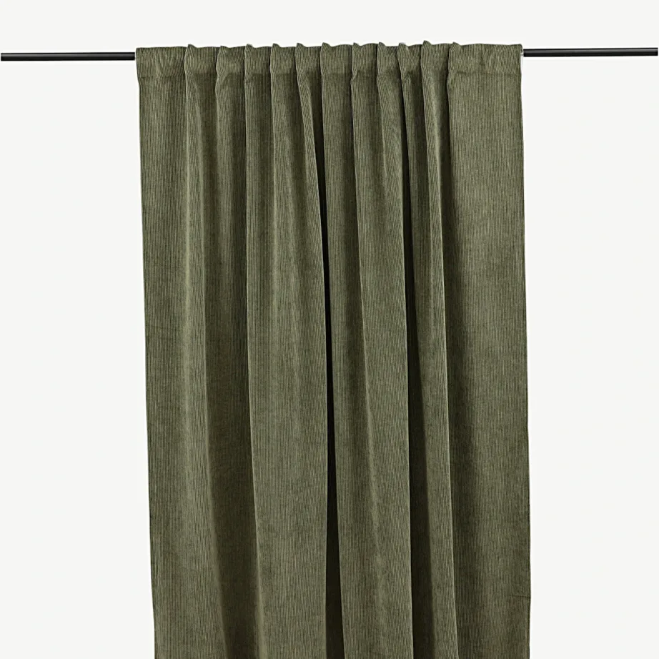 Sammalrohelised manchesterkangast kardinad Elma (140 × 240 cm), 2 tk, 15935-504