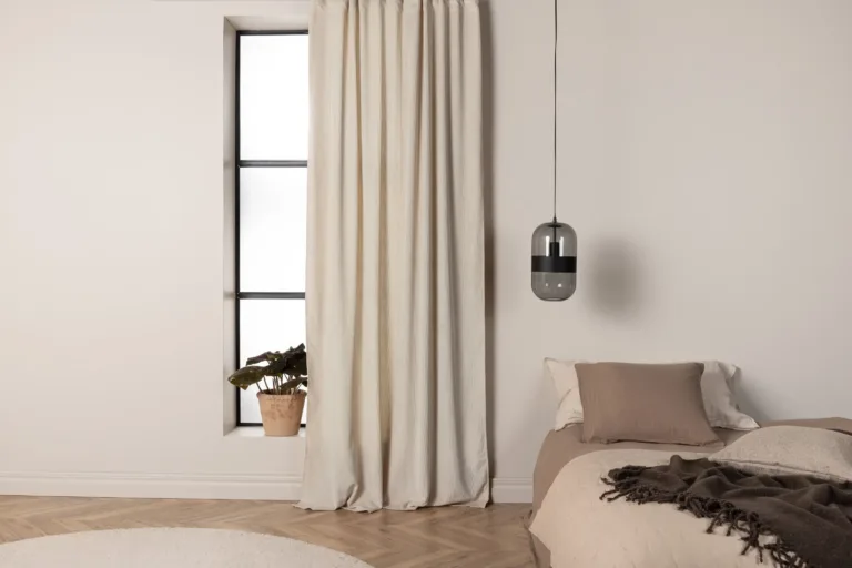 Beež manchester-efektiga polüestrist kardinad Elma, 140 × 290 cm, komplekt 2 tk - 15936-502