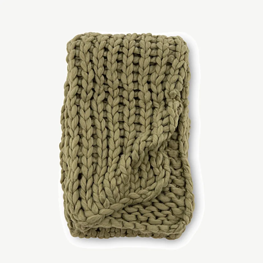 Kate’i polüesterpleed, sammalrohelist tooni, 130 × 170 cm, 15940-204 – 3