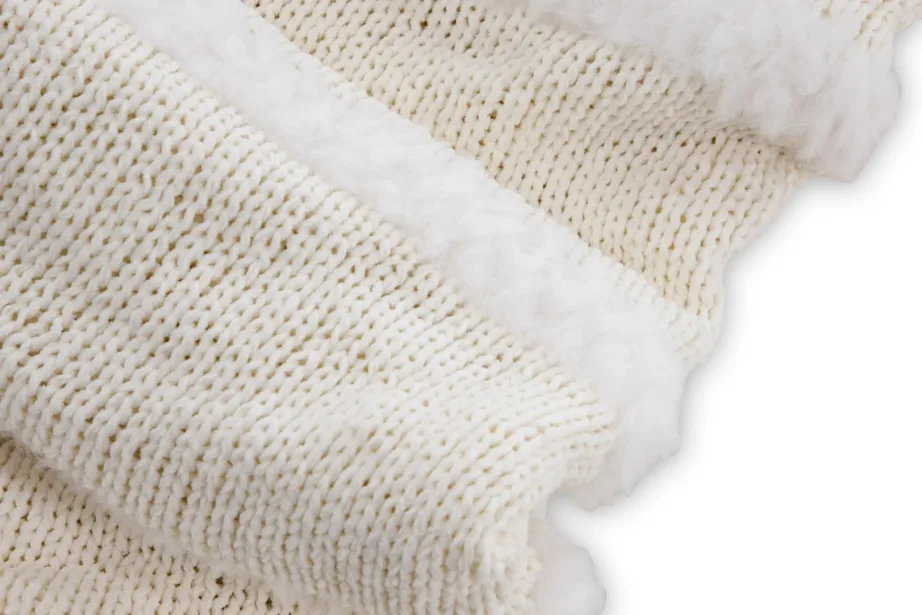 Valge kunstkarusnahast fliispleed Katleen (polüestrist, 130 × 170 cm), 15942-301 – 10