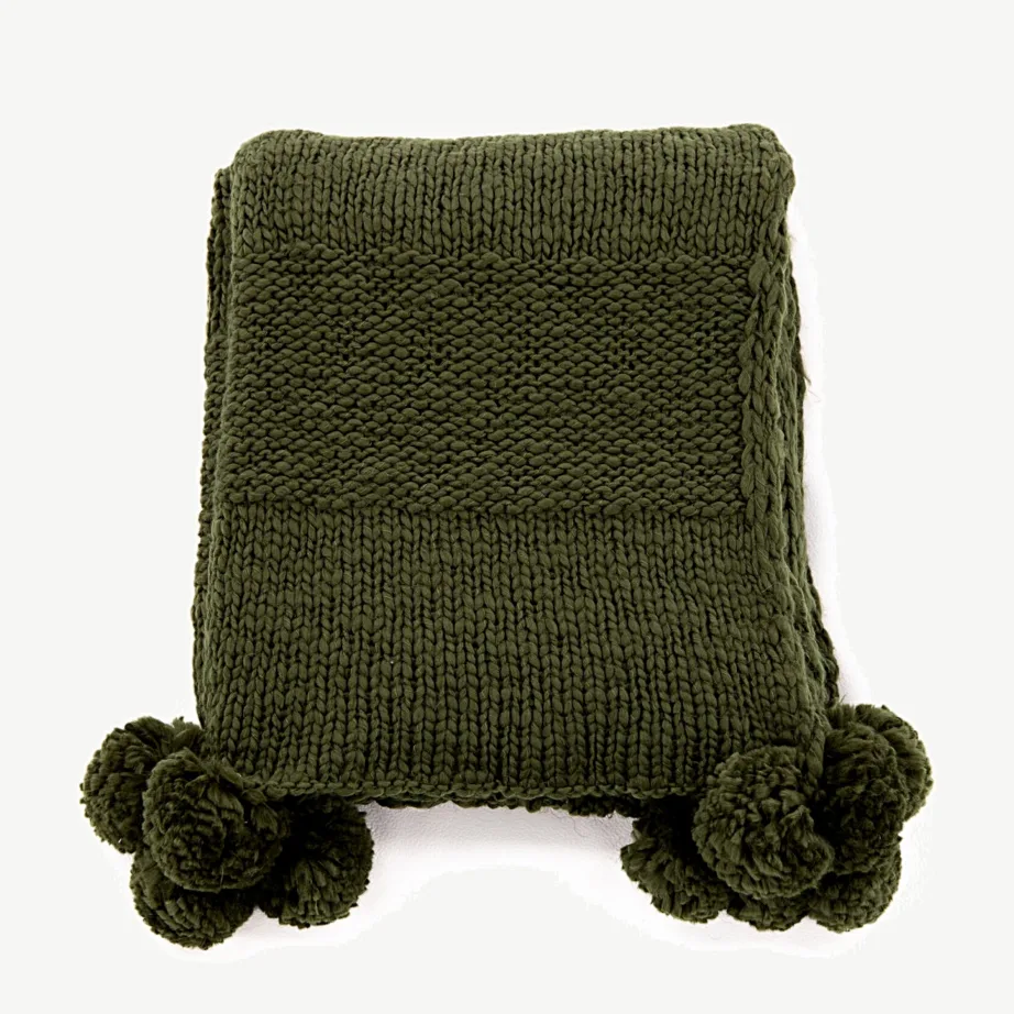 Sammalroheline akrüülpleed tuttidega Anny, 130 × 170 cm, 15943-204 – 2