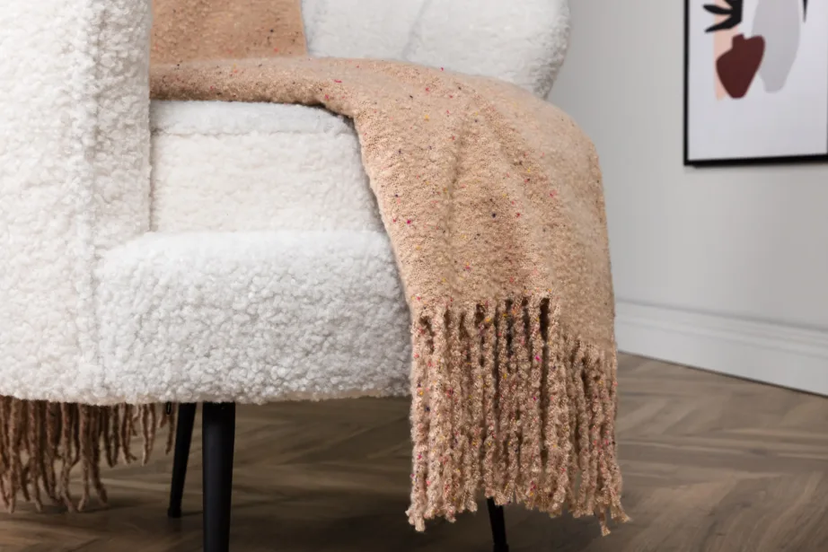 Beež polüesterpleed Tilly (130 × 170 cm), 15950-202 – 6