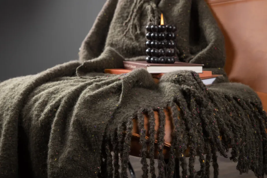 Tumehall narmastega polüesterpleed Tilly (130 × 170 cm), 15950-205 – 10