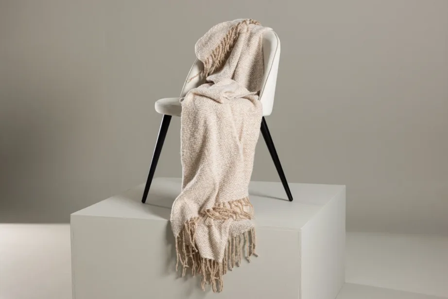 Beež-valge kalanahkses mustris polüester-viskatekike Toby, 130 × 170 cm, 15951-215 – 4